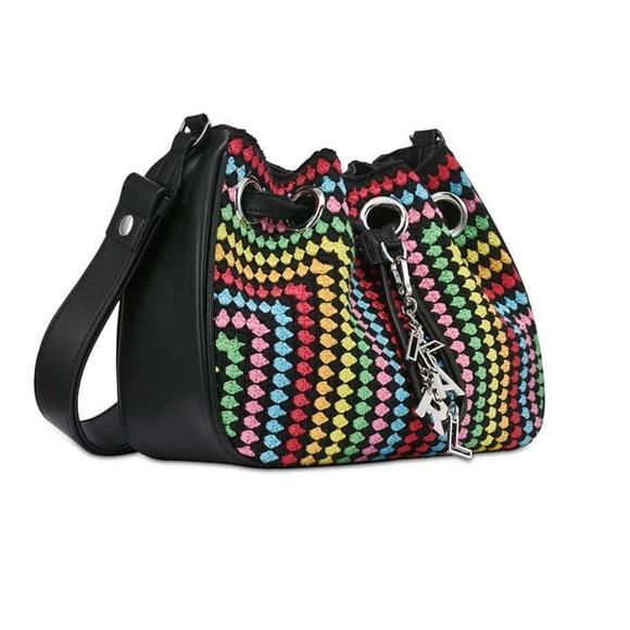 KARL LAGERFELD PARIS Desiree Crossbody Black Multicolor S Bag Retail: $248.00 - Picture 3 of 9